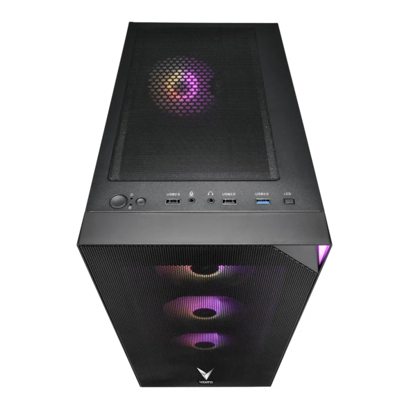 VENTO FSP VG3400S 750W 80+ GEN5 4x120mm RGB Fan Temperli Cam USB 3.0 Mesh ATX Gaming Kasa